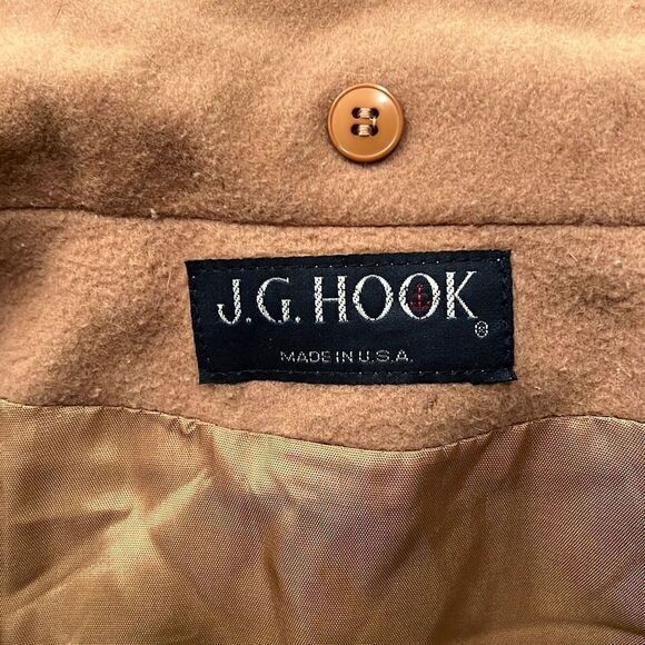 JG Hook Women's Tan Long Sleeve Wool Blend Toggle Closure Jacket Coat - Picture 3 of 9